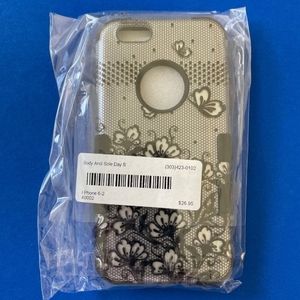 iPhone 6 - MYBAT Floral Lace Case (BLACK/CLEAR)